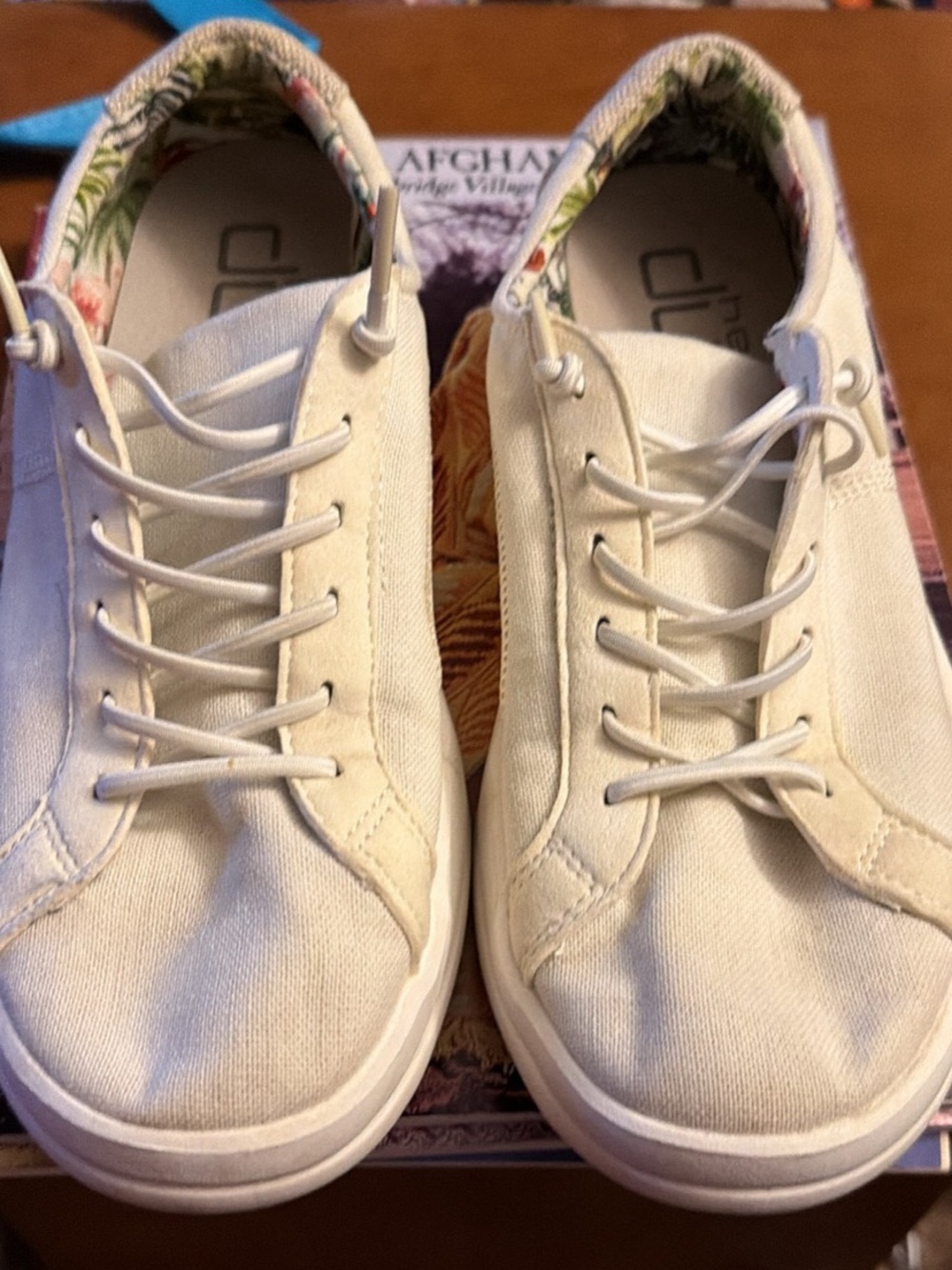 Hey Dude Karina Coconut White With Floral Heel Inside 8